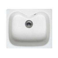 White Squared One-Bowl Sink