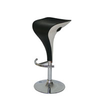 Firenze Black and White leather Stool