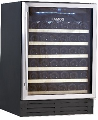 Famos Wine Cooler 46 bottles Stainless Steel